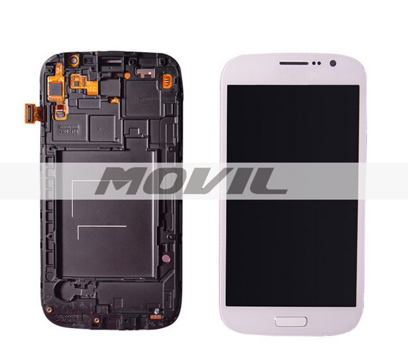 Lcd Display Screen+Touch Glass Digitizer +frame Assembly For samsung galaxy Grand i9080 i9082 white